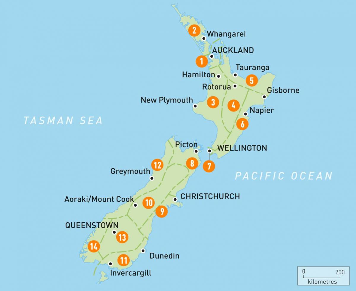 Yeni Zelanda haritası auckland 