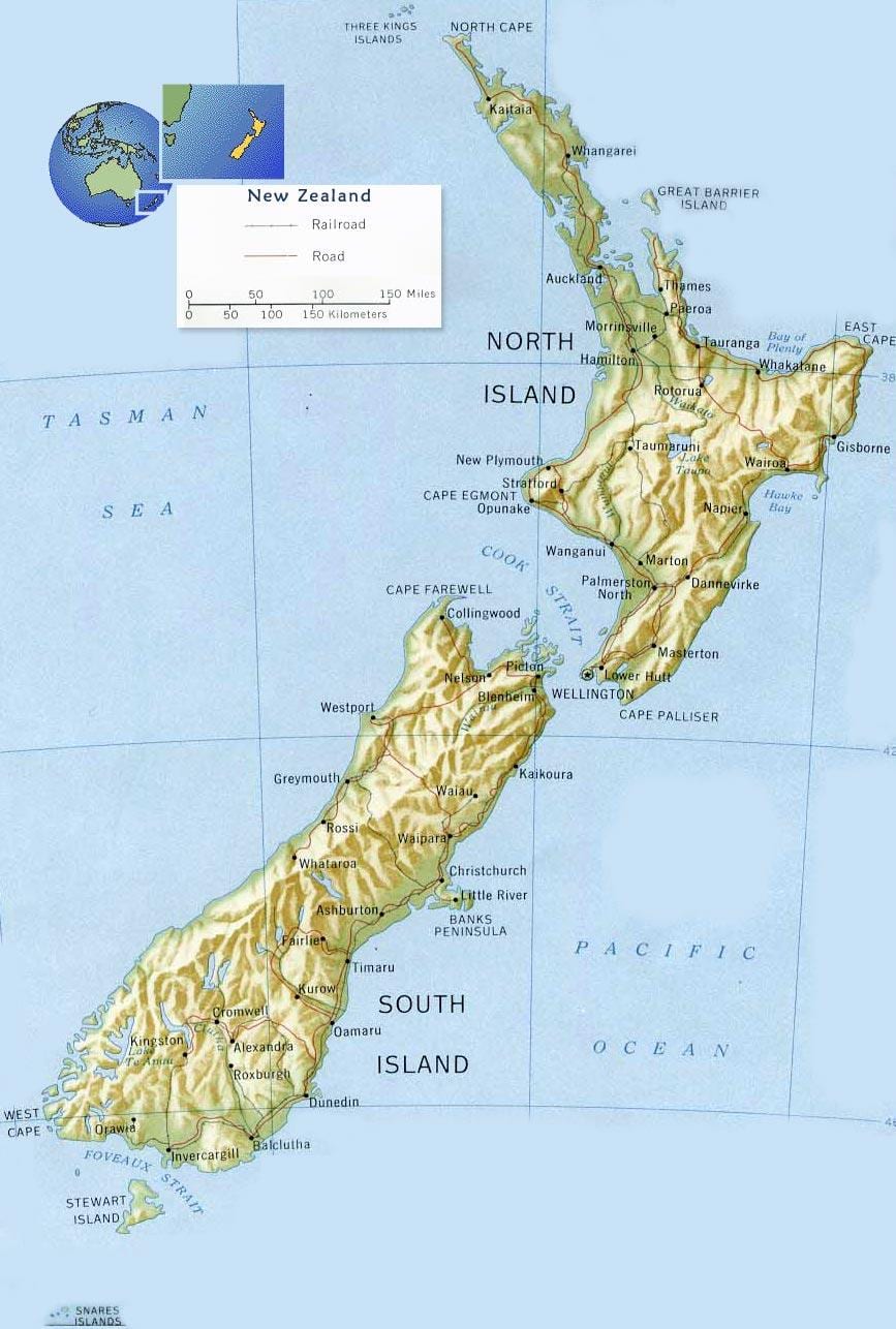 harita üzerinde wellington, Yeni Zelanda
