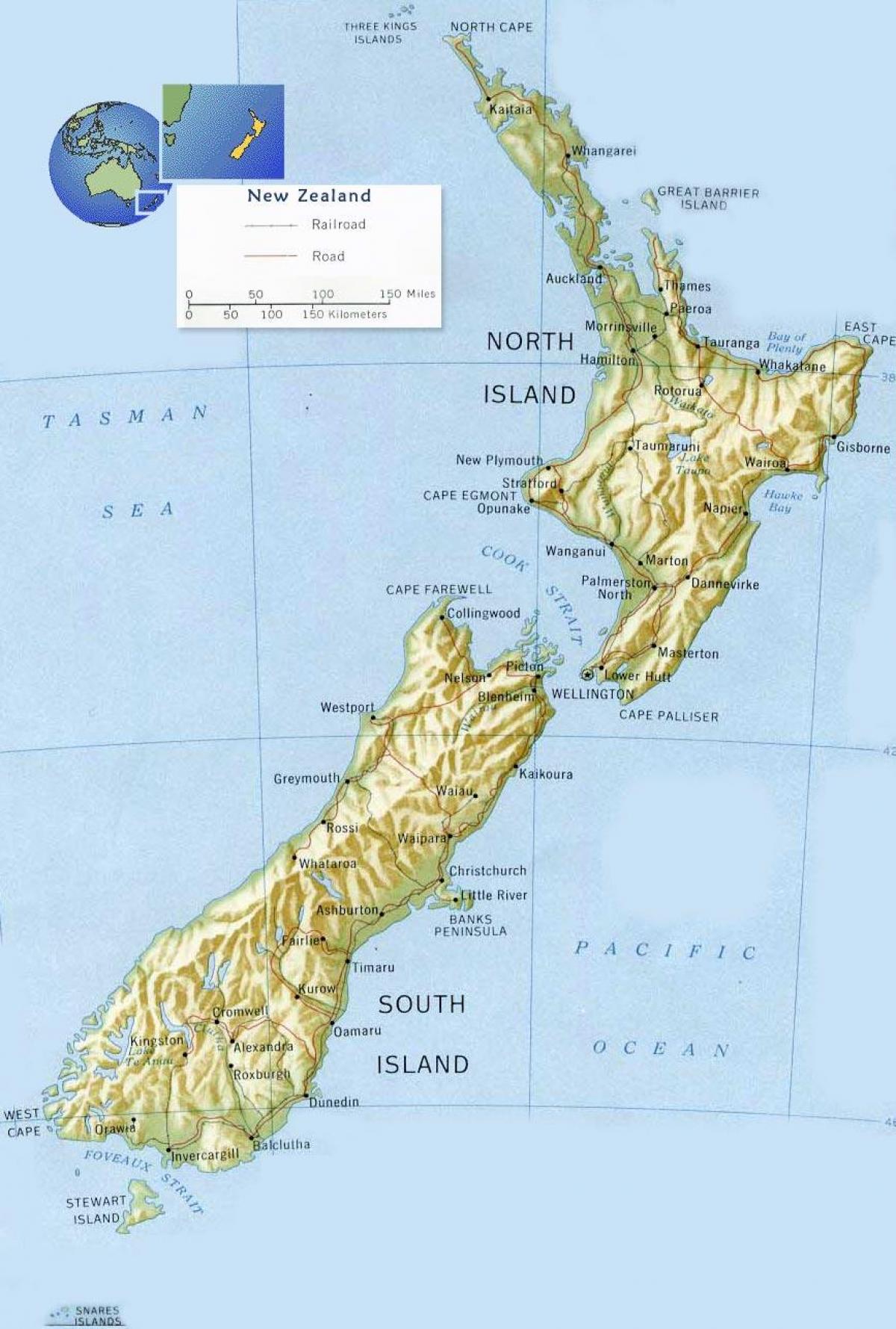 harita üzerinde wellington, Yeni Zelanda 