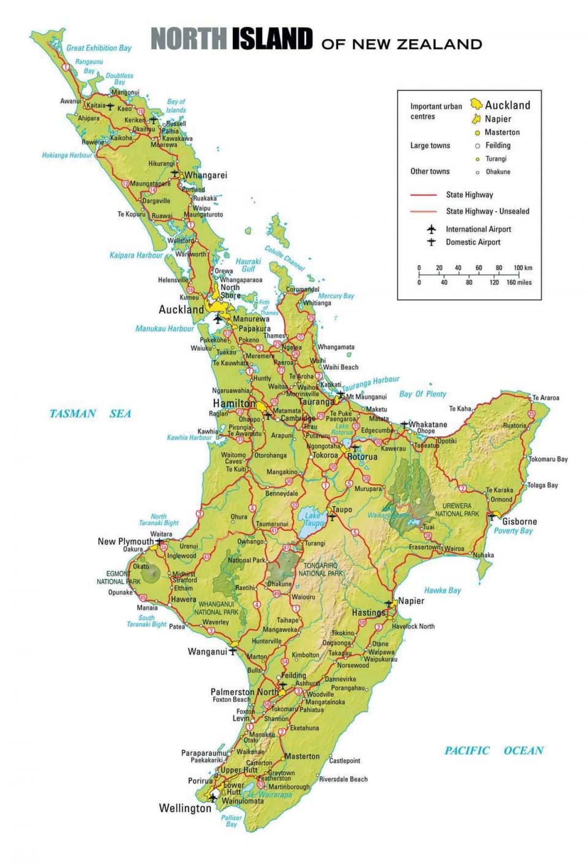 Kuzey Yeni Zelanda haritası 