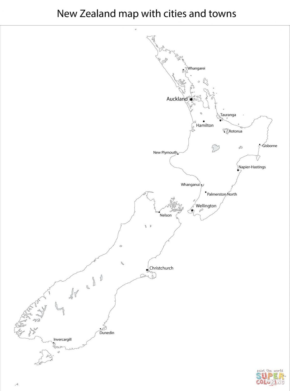 şehir ve kasabalarda Yeni Zelanda göster 