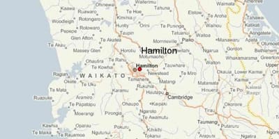 Hamilton haritası Yeni Zelanda