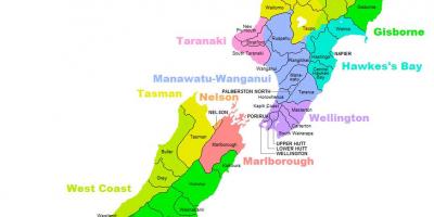 Yeni Zelanda bölge haritası