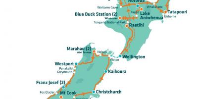 Yeni Zelanda turistik haritası